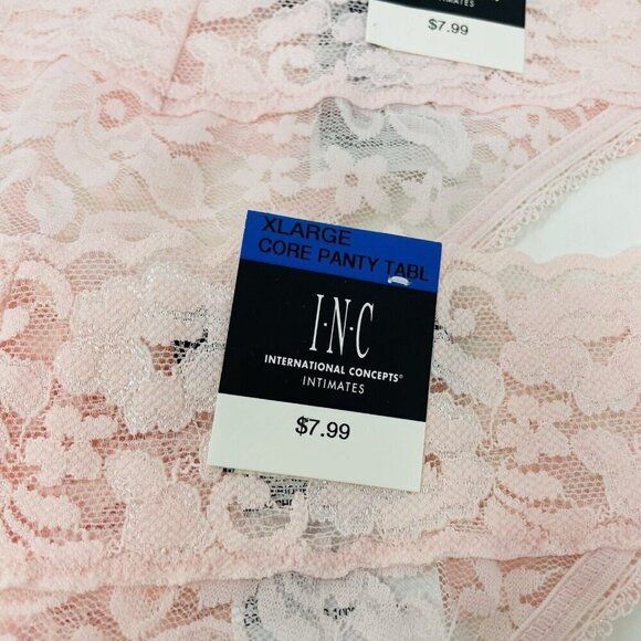 INC International Concepts Womens Lot of 2 XL Lace Thong Underwear Panties 1724 - Picture 4 of 7